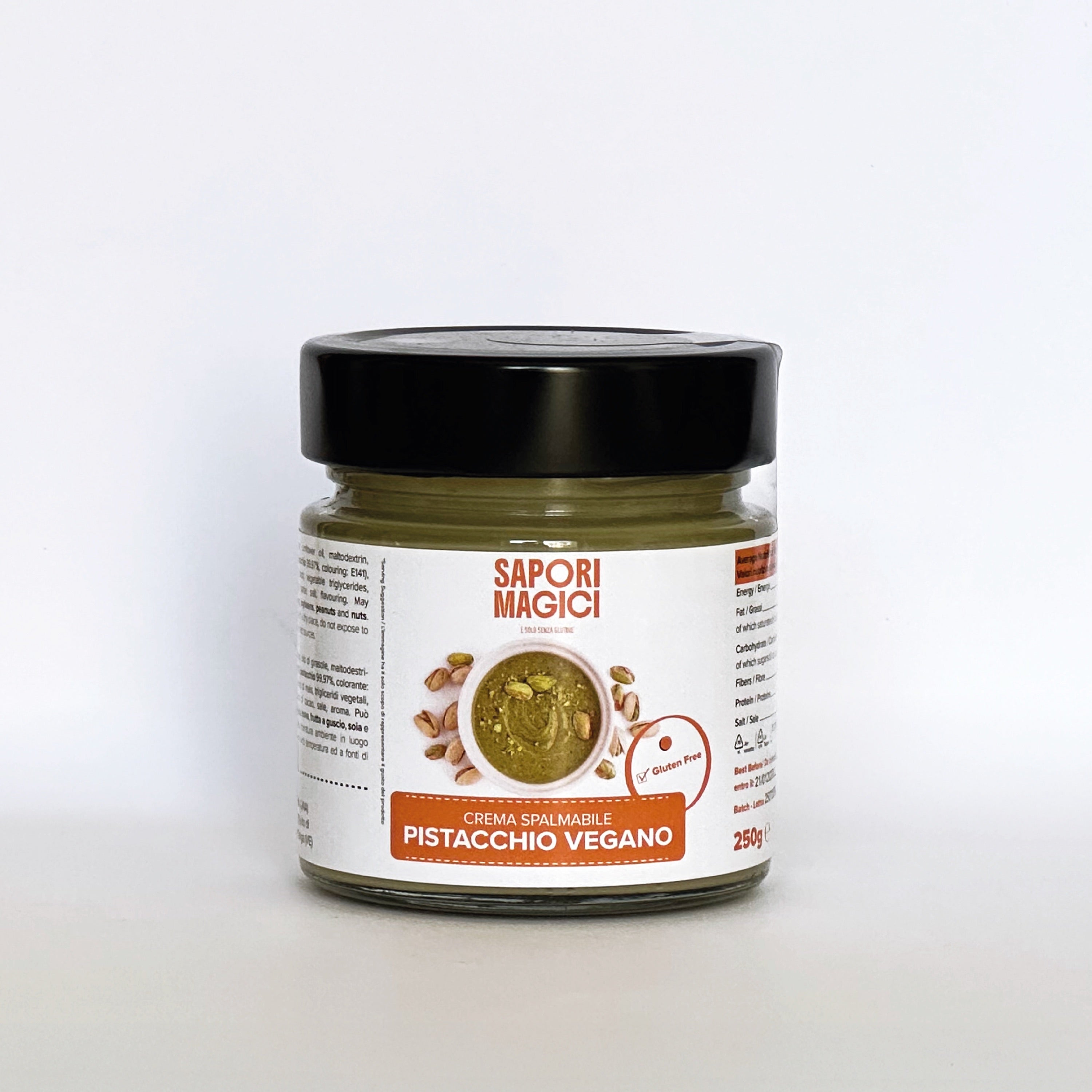 Crema spalmabile al pistacchio vegana e senza glutine